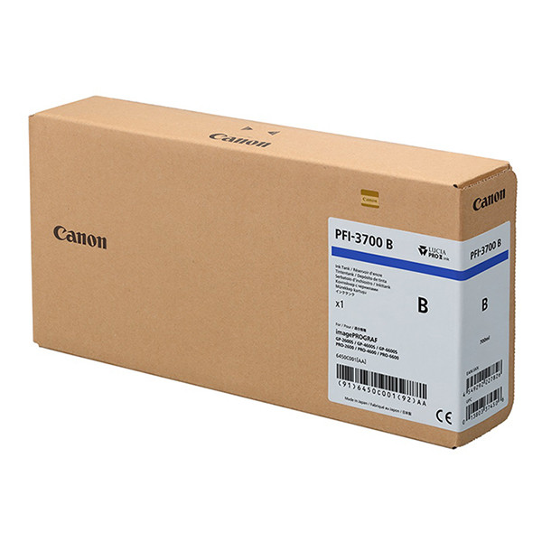 Canon PFI-3700B cartucho de tinta azul XXL (original) 6450C001 010592 - 1