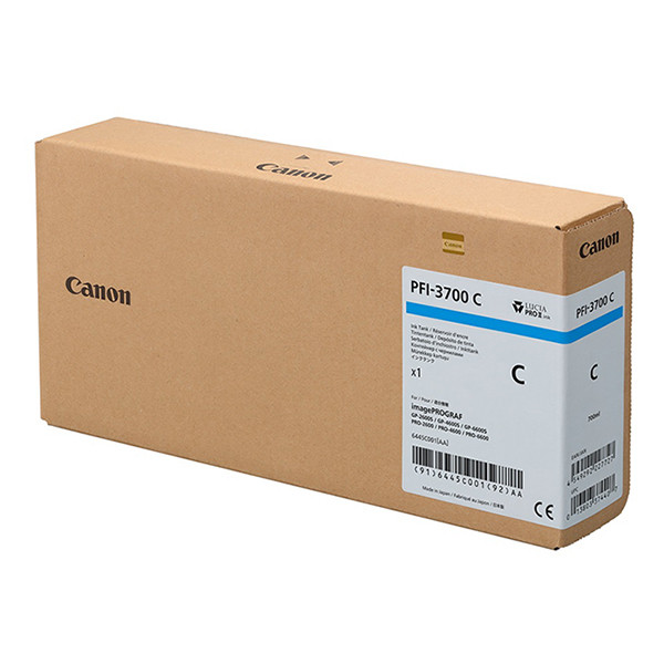 Canon PFI-3700C cartucho de tinta cian XXL (original) 6445C001 010582 - 1