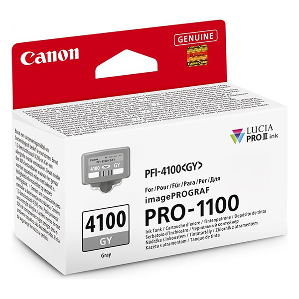 Canon PFI-4100GY cartucho de tinta gris (original)