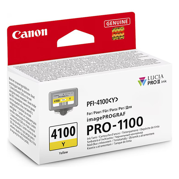 Canon PFI-4100Y cartucho de tinta amarillo (original)