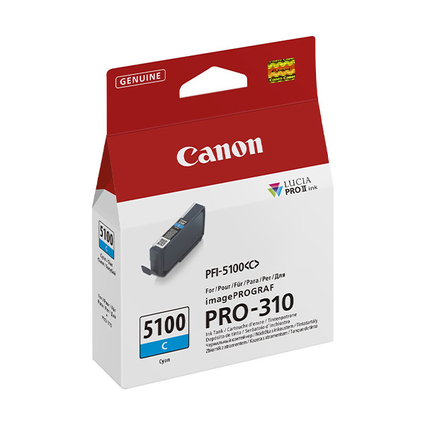 Canon PFI-5100C cartucho de tinta cian (original)