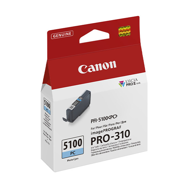 Canon PFI-5100PC cartucho de tinta foto cian (original) 6956C001 083788 - 1