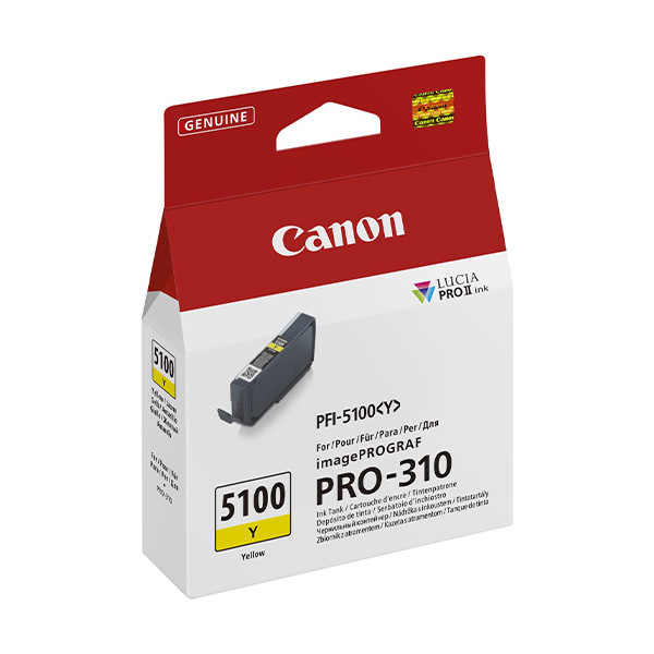 Canon PFI-5100Y cartucho de tinta amarillo (original) 6955C001 083786 - 1