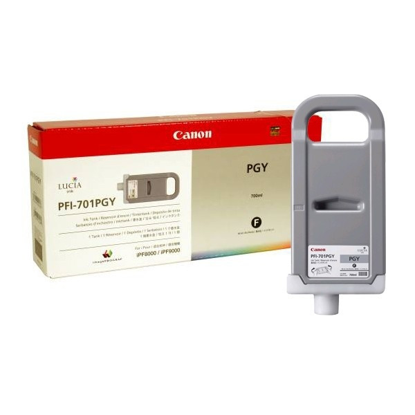 Canon PFI-701PGY cartucho de tinta foto gris (original) 0910B001 018326 - 1