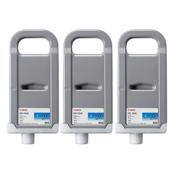 Canon PFI-703C XL cartucho de tinta cian Pack de 3 unidades (original)