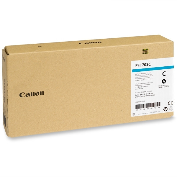 Canon PFI-703C  cartucho de tinta cian XL(original) 2964B001 018386 - 1