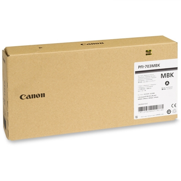 Canon PFI-703MBK cartucho de tinta negro mate XL (original) 2962B001 018382 - 1