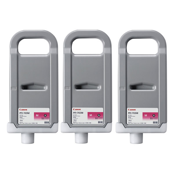Canon PFI-703M XL cartucho de tinta magenta Pack de 3 unidades (original) 2965B003 018389 - 1