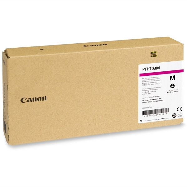 Canon PFI-703M  cartucho de tinta magenta XL (original) 2965B001 018388 - 1