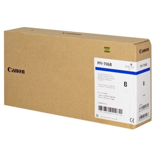 Canon PFI-706B cartucho de tinta azul XL (original) 6689B001 018896 - 1