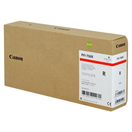 Canon PFI-706R  cartucho de tinta rojo XL (original) 6687B001 018892 - 1