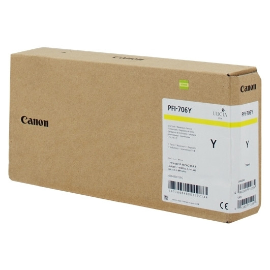 Canon PFI-706Y cartucho de tinta amarillo XL (original) 6684B001 018882 - 1