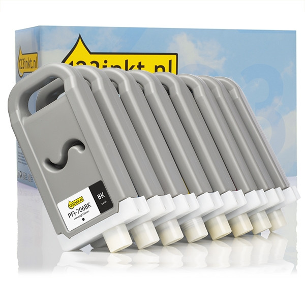 Canon PFI-706 Pack ahorro MBK/BK/C/M/Y/PC/PM/GY (marca 123tinta)  132070 - 1