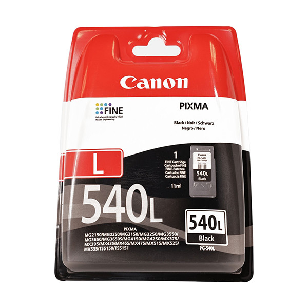 Canon PG-540L cartucho de tinta negro (original) 5224B001 5224B010 5224B011 018716 - 1