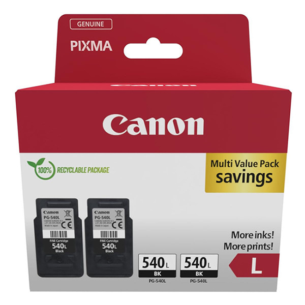 Canon PG-540L negro pack doble (original) 132300 - 1