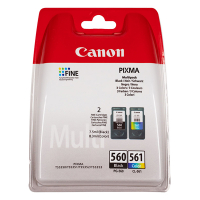 Canon PG-560 / CL-561 Pack ahorro color + negro (original) 3713C005 3713C006 010196