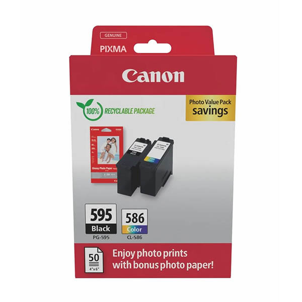 Canon PG-595 / CL-586 pack fotográfico (original)
