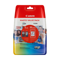 Canon PG540XL/CL541XL Pack ahorro negro + color + Papel foto 50 hojas (10x15) (original) 5222B013 018574
