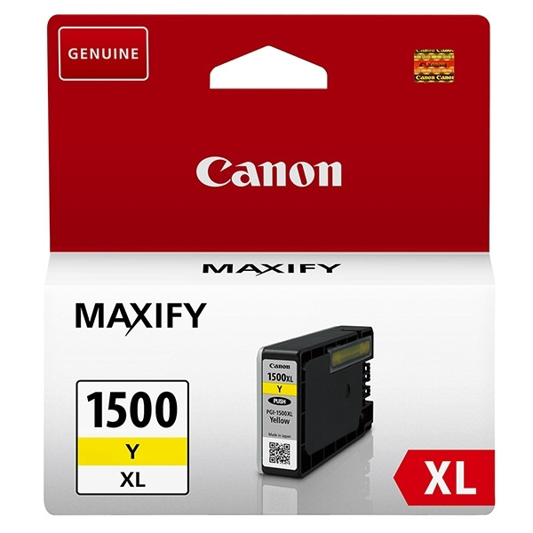 Canon PGI-1500XL Y cartucho de tinta amarillo XL (original) 9195B001 018528 - 1