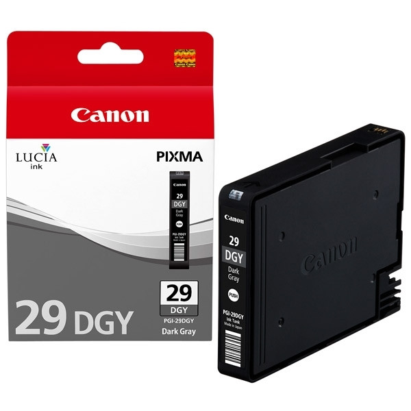 canon pgi-29dgy cartucho de tinta gris oscuro original