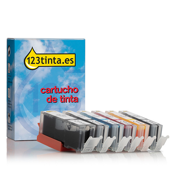 Canon PGI-530PGBK/CLI-531 cartuchos de tinta (marca 123tinta) | Pack 2 negros + 4 colores 017674 - 1