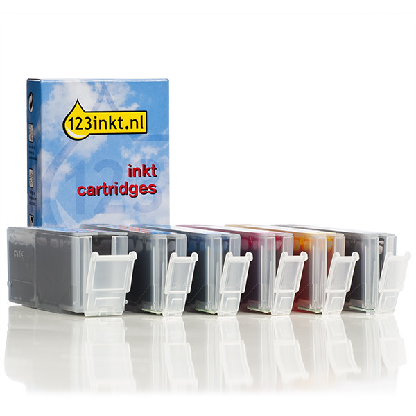 Canon PGI-550PGBK XL/CLI-551XL cartuchos de tinta (marca 123tinta) | Pack 2 negros + 4 colores 127158 - 1