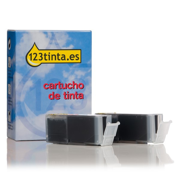 Canon PGI-570XL pack 2x cartucho de tinta negro (marca 123tinta) 0318C007C 132135 - 1