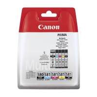 Canon PGI-580BK/CLI-581 Pack ahorro BK/C/M/Y/BK (original) 2078C005 2078C006 2078C007 2078C008 018582