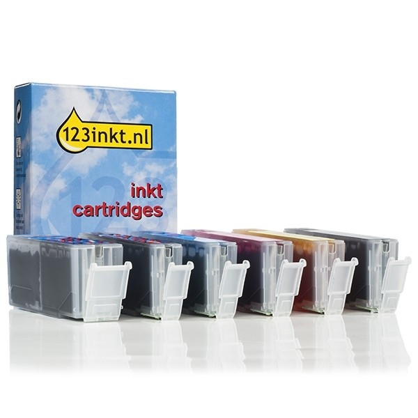Canon PGI-580PGBK XXL/CLI-581 XXL cartuchos de tinta (marca 123tinta) | Pack 2 negros + 4 colores 127150 - 1