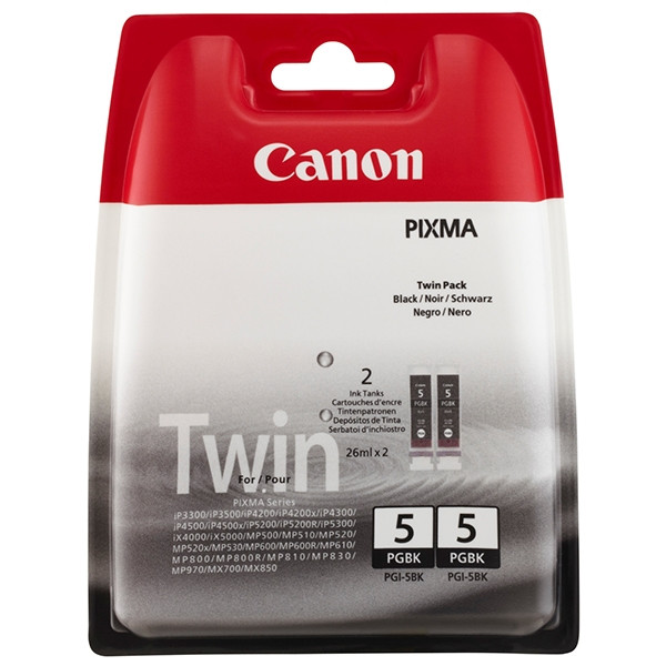 Canon PGI-5BK cartucho de tinta negro pack doble (original)