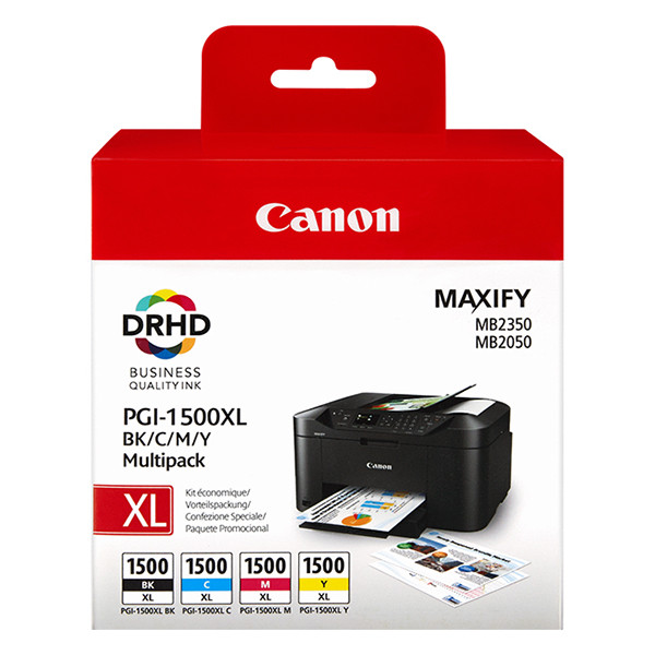Canon PGI1500XL Pack ahorro 4 colores (original) 9182B004 9182B010 018570 - 1