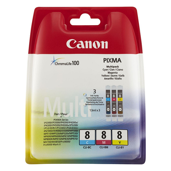 Canon Pack cartuchos CLI-8 3 colores (C/M/Y) 0621B029 018079 - 1