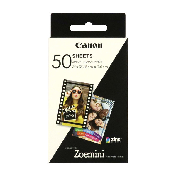 Canon ZINK Papel foto adhesivo | 5 x 7,6 cm | 50 hojas 3215C002 154035 - 1
