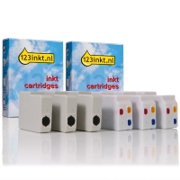Canon serie BCI-21 cartuchos de tinta (marca 123tinta) | Pack 3 negros + 3 colores 120400