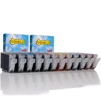 Canon serie BCI-6 cartuchos de tinta (marca 123tinta) | Pack 2 negros + 10 colores