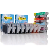 Canon serie BCI-6 cartuchos de tinta (marca 123tinta) | Pack 2 negros + 14 colores 120600