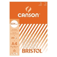 Canson Bristol bloc de dibujo | espiral | A4 | 20 hojas 224517