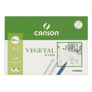 Canson papel vegetal A4 | 90 g (12 hojas) 425204 - 1