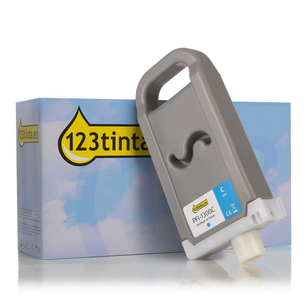 Cartucho de tinta cian Canon PFI-1300C (marca propia 123inkt) 017323 Cartucho de tinta cian Canon PFI-1300C (marca propia 123inkt) 017323 - 1