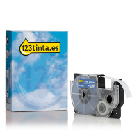 Casio XR-12ABU cinta blanca sobre azul de 12 mm (marca 123tinta) 056358