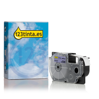 Casio XR-12ASLV cinta gris sobre morado pastel de 12 mm (marca 123tinta) 056432