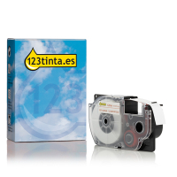 Casio XR-12WER cinta roja sobre blanca de 12 mm (marca 123tinta) KR12WER1C 056354