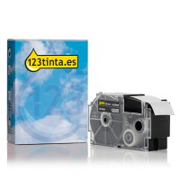 Casio XR-24ABK cinta blanca sobre negra de 24 mm (marca 123tinta) 056394