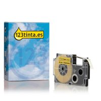 Casio XR-6YW cinta negra sobre amarilla de 6 mm (marca 123tinta) 056319