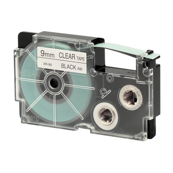 Casio XR-9X1 cinta negro sobre transparente 9 mm (original) XR-9X1 056181 - 1
