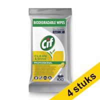 Pack Ahorro: 4x Cif Toallitas limpiadoras biodegradables Pro Formula (100 unidades)