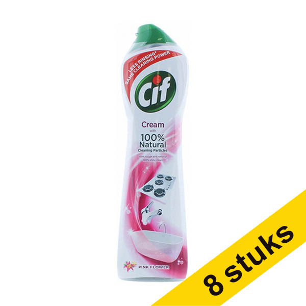 Pack Ahorro: 8x Cif limpiador líquido flor rosa (500 ml) SCI00036 - 1