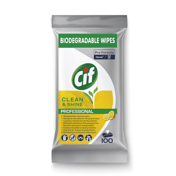Cif Toallitas limpiadoras biodegradables Pro Formula (100 unidades) SCI00161 - 1
