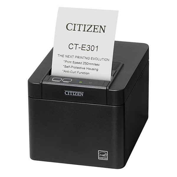 Citizen CT-E301 impresora de recibos negra con Ethernet 837210 - 1