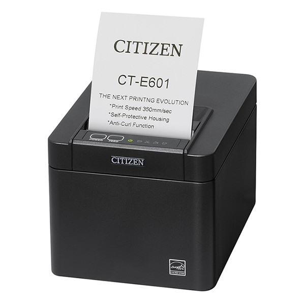 Citizen CT-E601 impresora de recibos negra con Bluetooth 837209 - 1